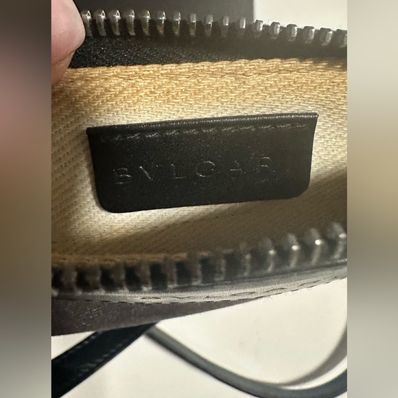 BVLGARI Black Logo Canvas & Leather Crossbody Bag - Picture 5 of 5